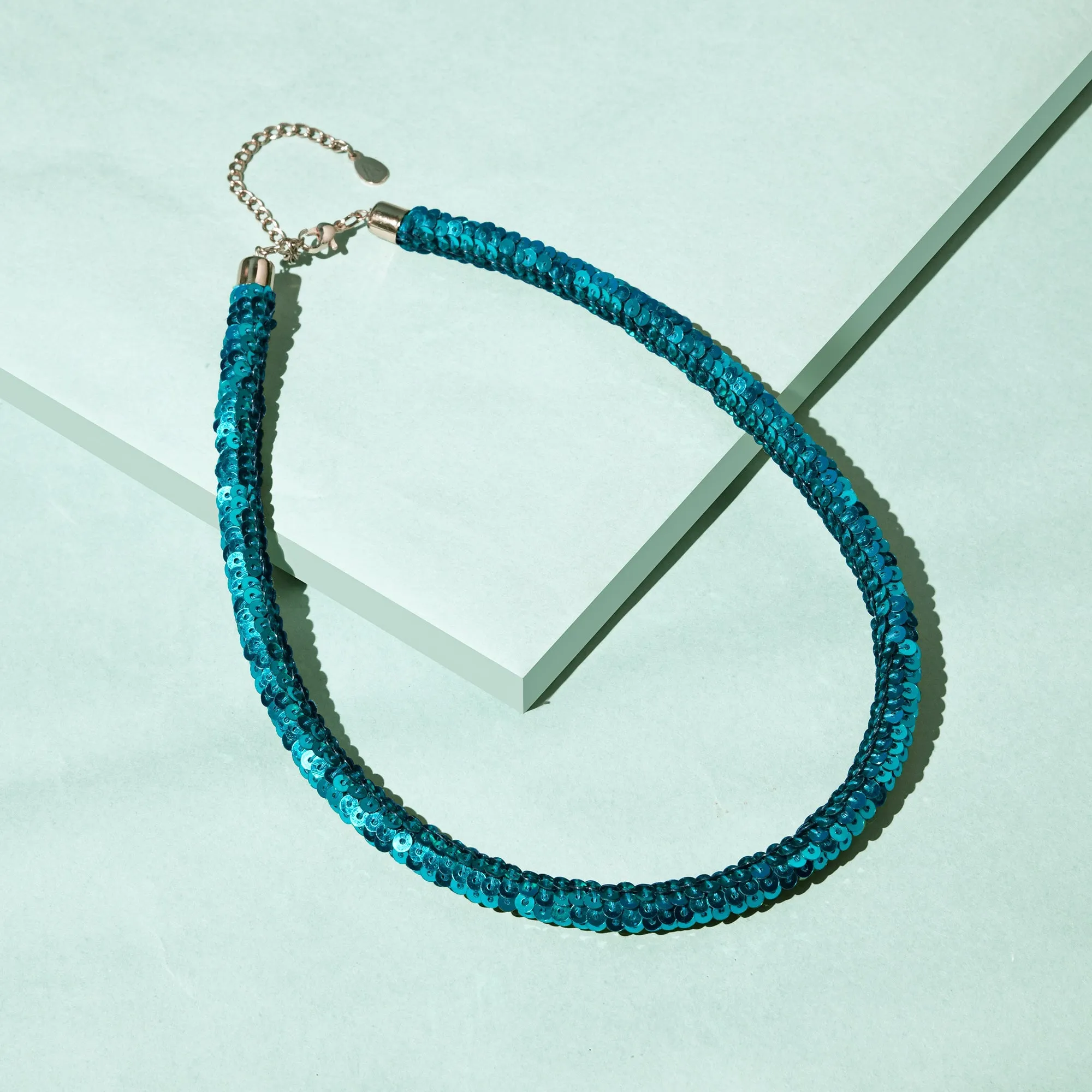 Accessorize London Women's Disco Sequin Tube Collar Necklace