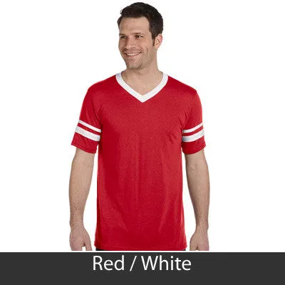 Alpha Epsilon Pi V-Neck Jersey with Striped Sleeves - 360 - TWILL