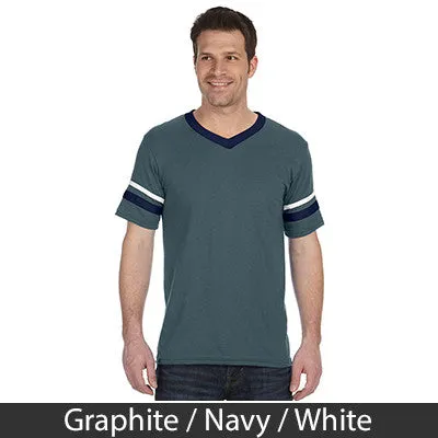 Alpha Epsilon Pi V-Neck Jersey with Striped Sleeves - 360 - TWILL