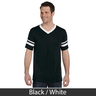 Alpha Epsilon Pi V-Neck Jersey with Striped Sleeves - 360 - TWILL