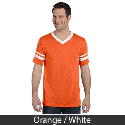 Alpha Epsilon Pi V-Neck Jersey with Striped Sleeves - 360 - TWILL