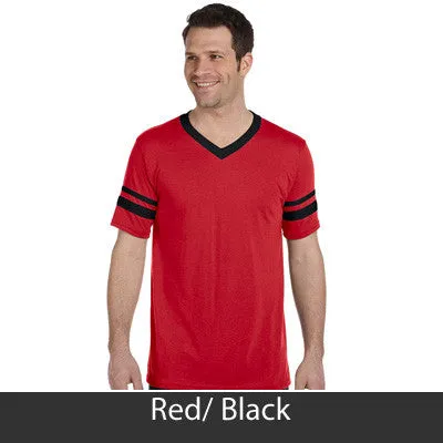 Alpha Epsilon Pi V-Neck Jersey with Striped Sleeves - 360 - TWILL