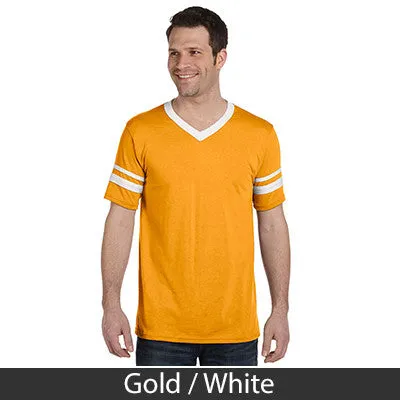 Alpha Epsilon Pi V-Neck Jersey with Striped Sleeves - 360 - TWILL