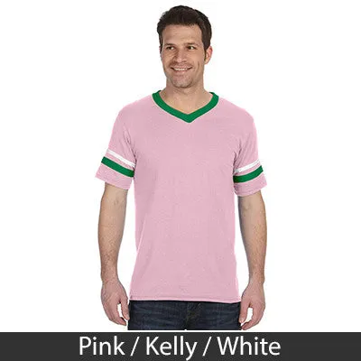 Alpha Epsilon Pi V-Neck Jersey with Striped Sleeves - 360 - TWILL