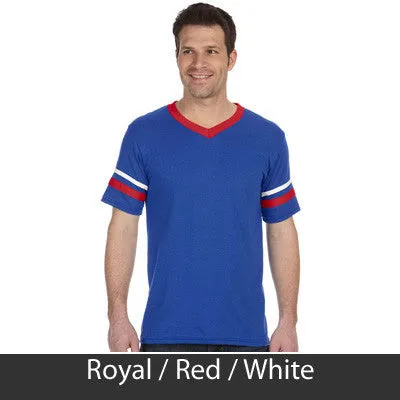 Alpha Epsilon Pi V-Neck Jersey with Striped Sleeves - 360 - TWILL