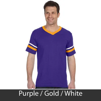Alpha Epsilon Pi V-Neck Jersey with Striped Sleeves - 360 - TWILL