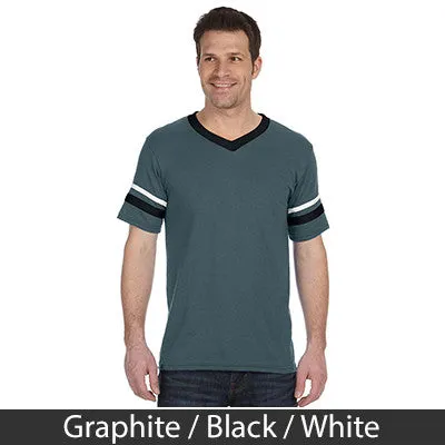 Alpha Epsilon Pi V-Neck Jersey with Striped Sleeves - 360 - TWILL