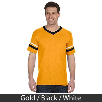 Alpha Epsilon Pi V-Neck Jersey with Striped Sleeves - 360 - TWILL