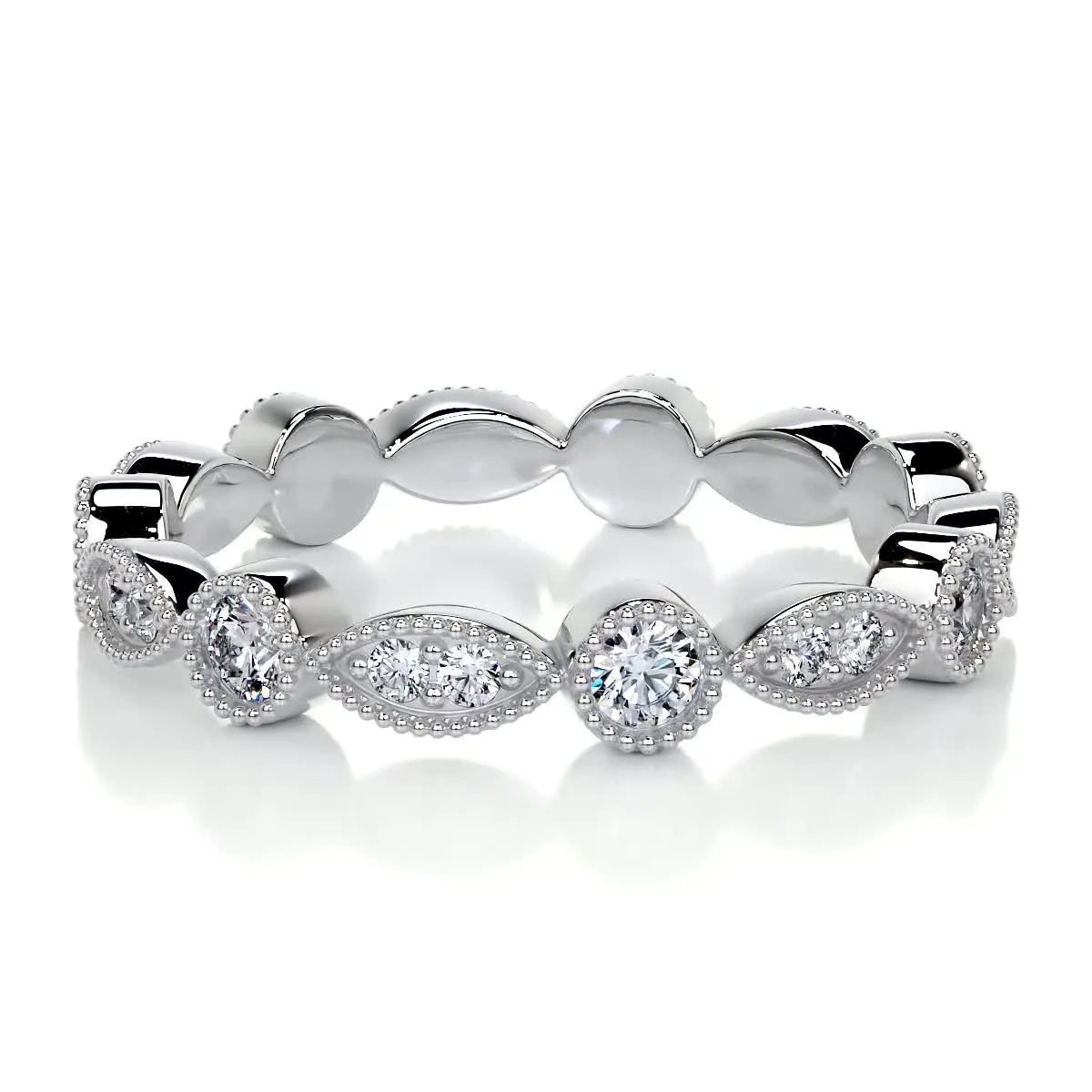 Amelia Eternity Wedding Ring   (0.5 Carat) -14K White Gold