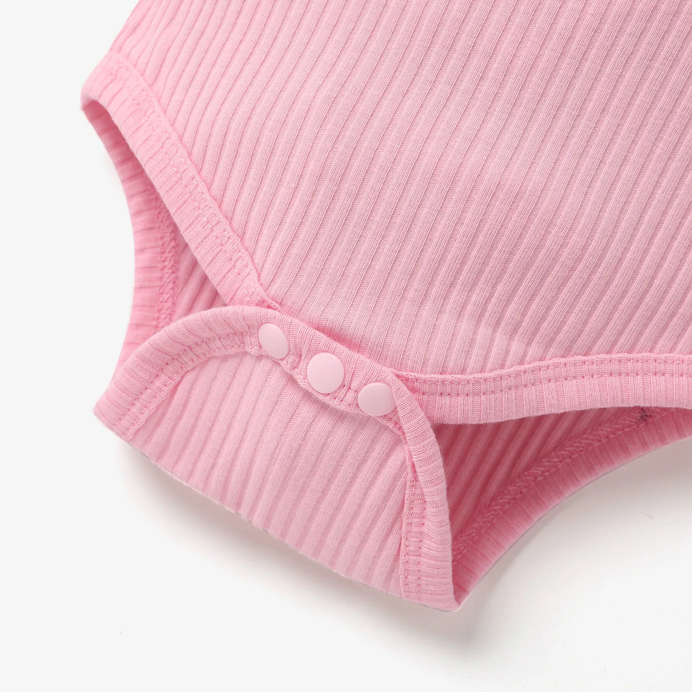 Baby Girl 95% Cotton Ribbed Sleeveless Spaghetti Strap Romper