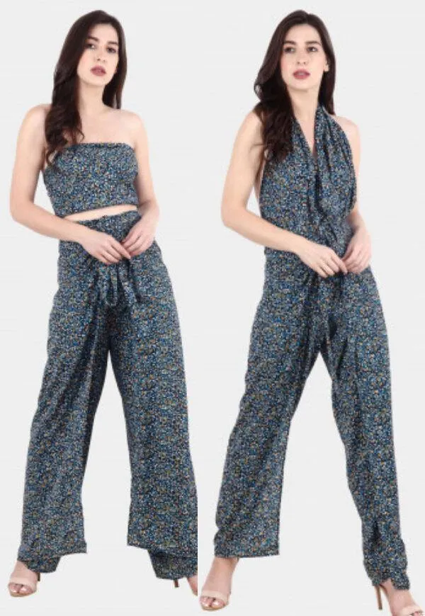 Blue Chips Printed Multiwear Jumpsuit/Pant