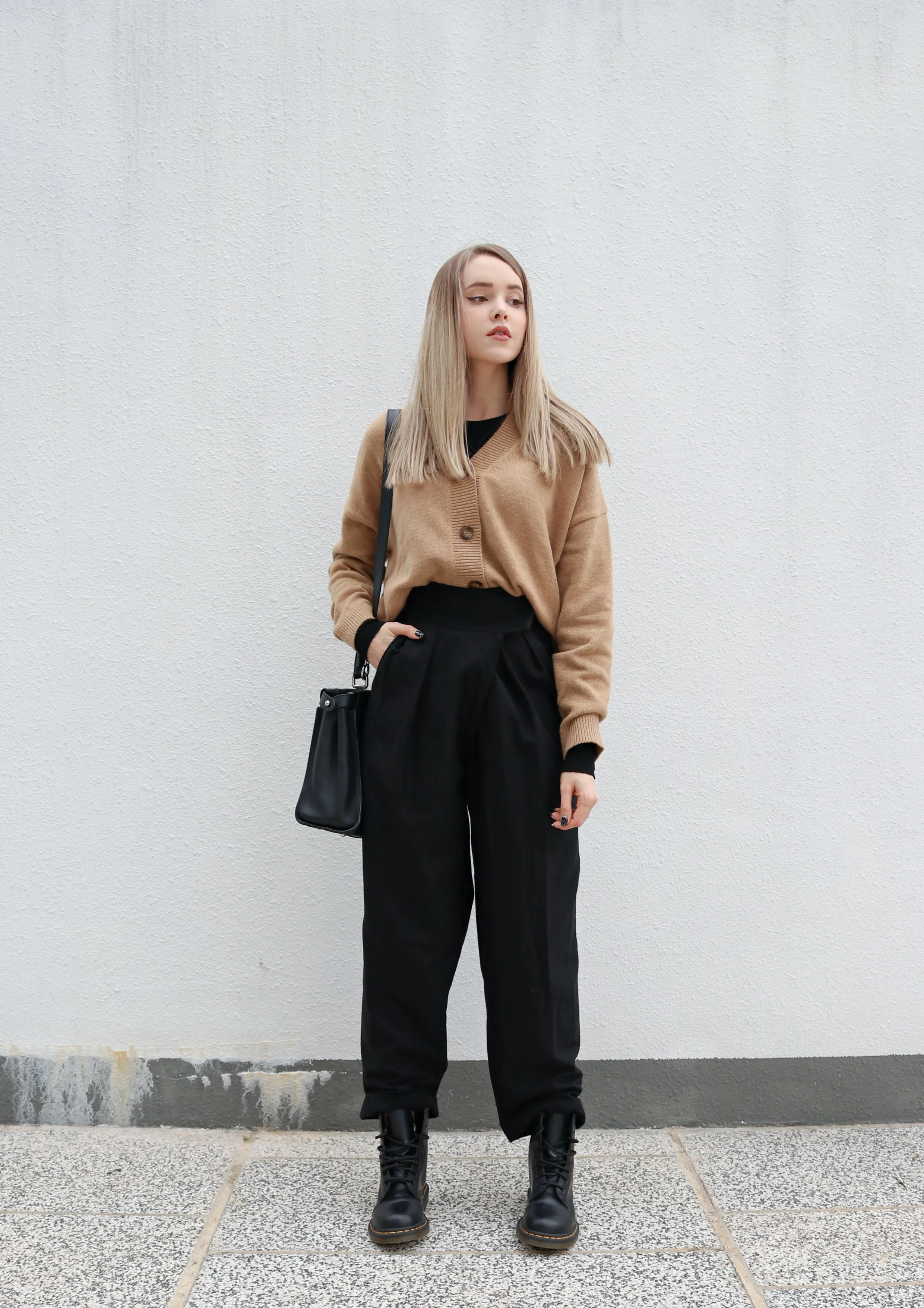 Camel Button Up Cardigan
