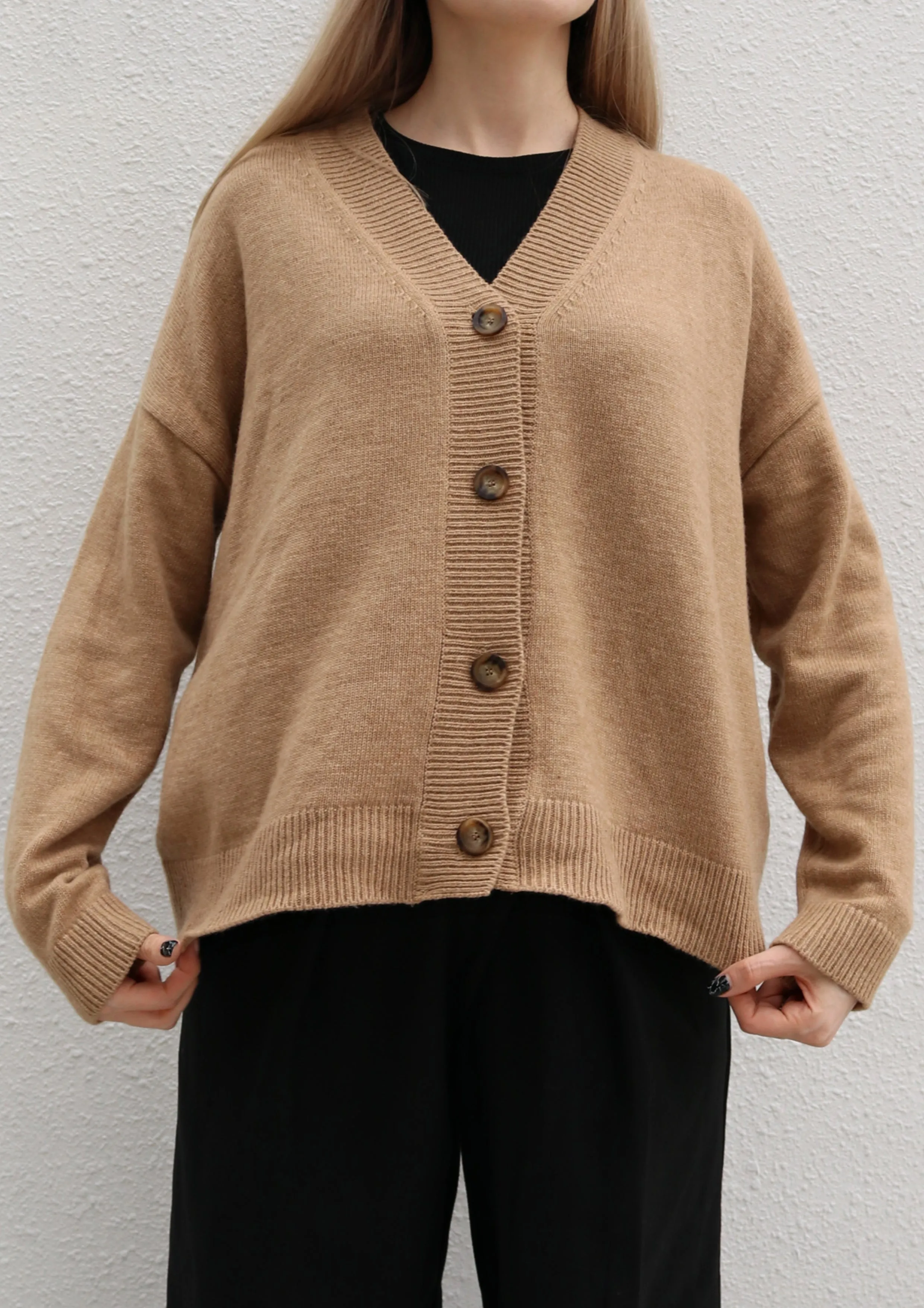 Camel Button Up Cardigan