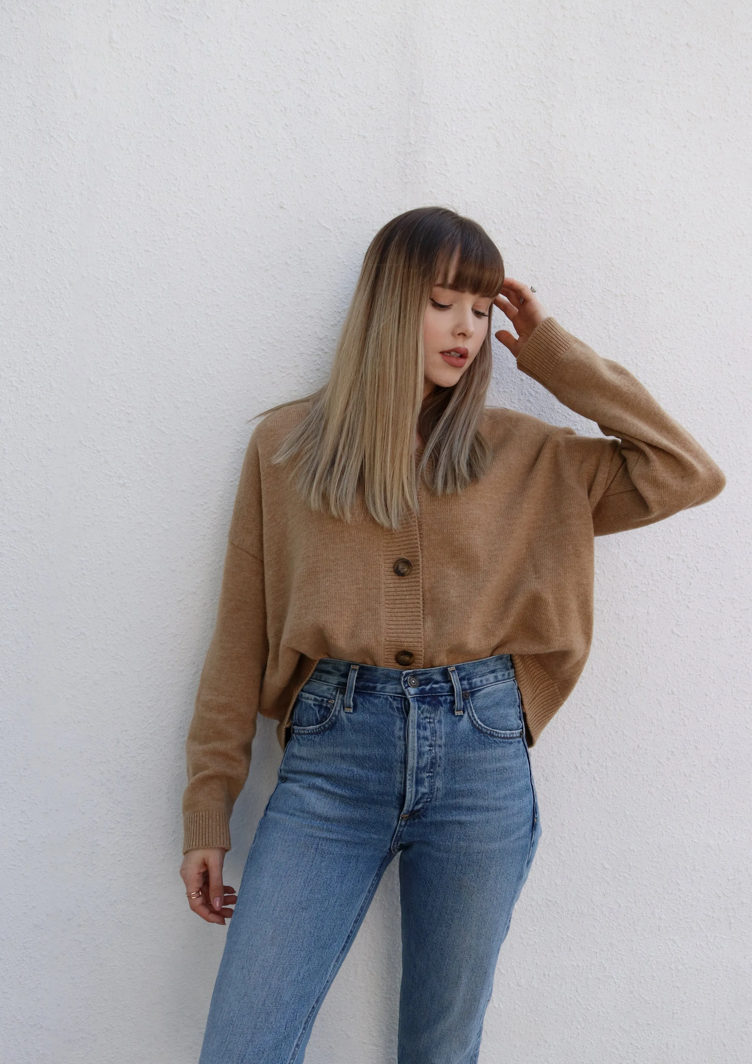 Camel Button Up Cardigan