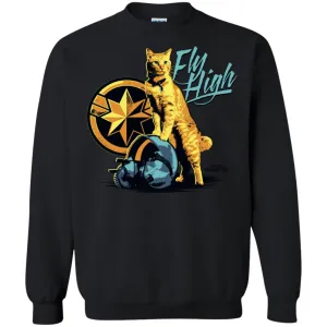 Captain Marvel Symbol Goose Fly High Crewneck Pullover Sweatshirt