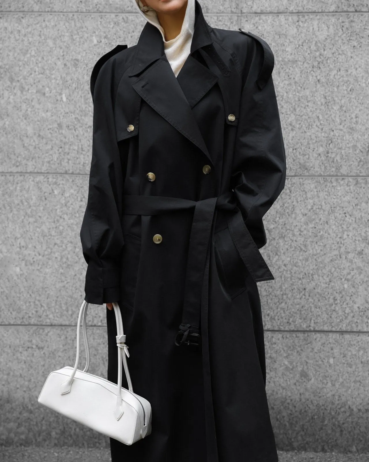 CLASSIC OVERSIZED VINTAGE TRENCH COAT