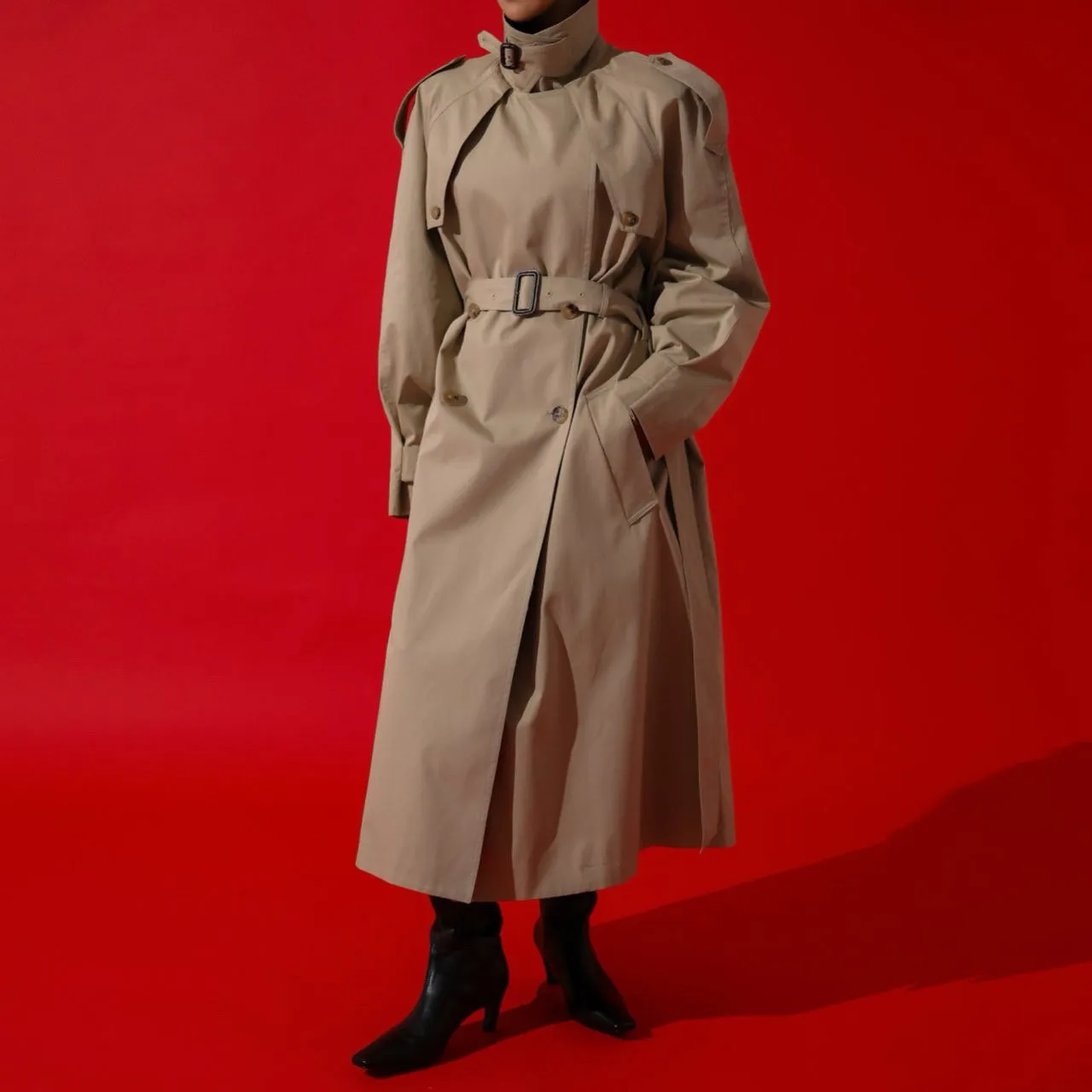 CLASSIC OVERSIZED VINTAGE TRENCH COAT