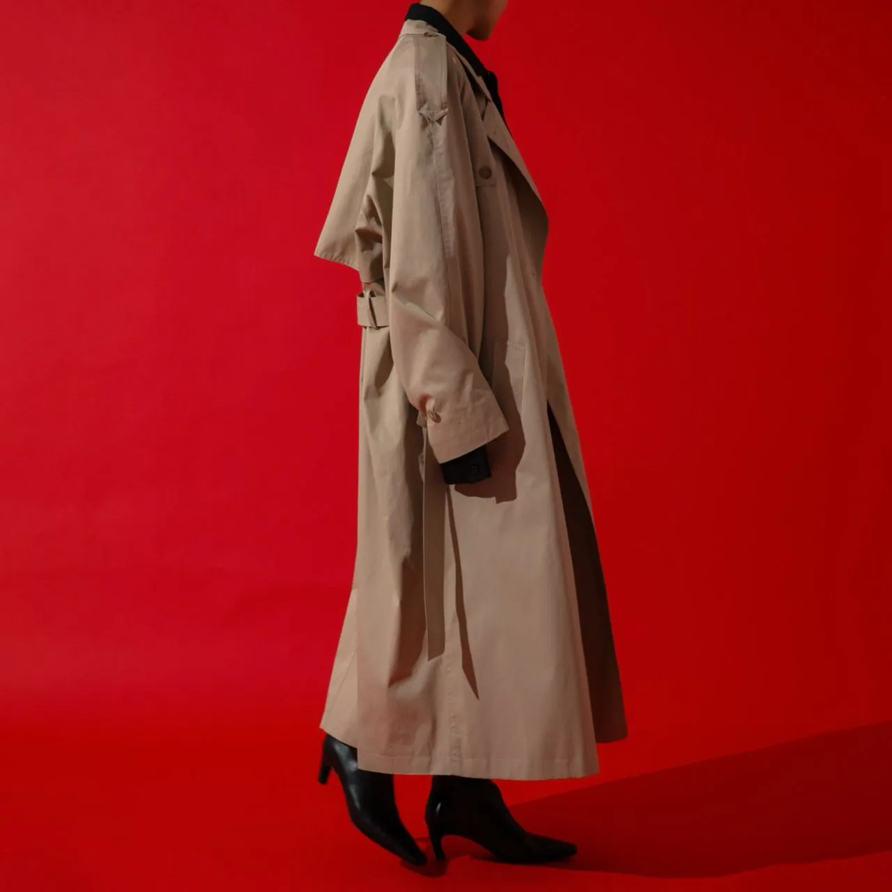 CLASSIC OVERSIZED VINTAGE TRENCH COAT