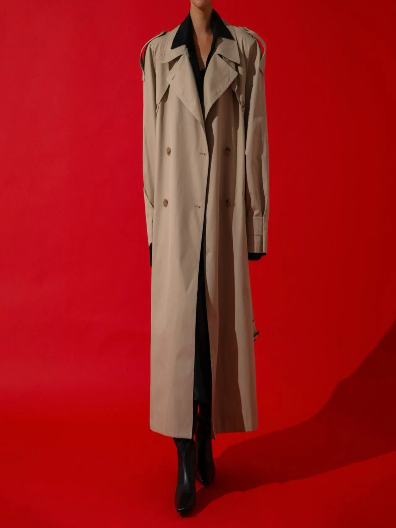 CLASSIC OVERSIZED VINTAGE TRENCH COAT