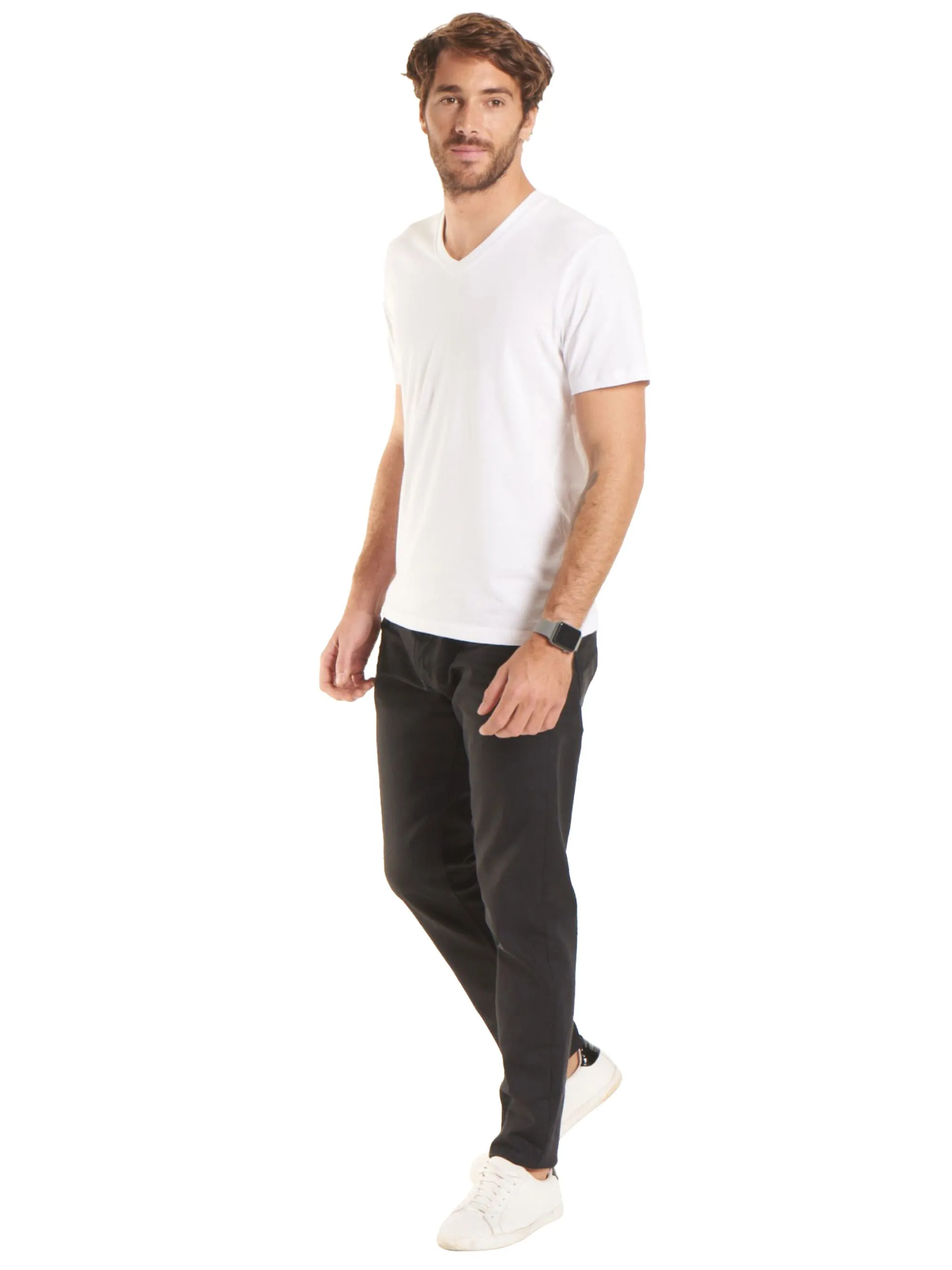 Classic V Neck T-shirt | Black