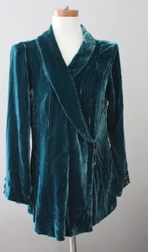 Dark Autumn Teal Velvet Shirt