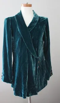 Dark Autumn Teal Velvet Shirt