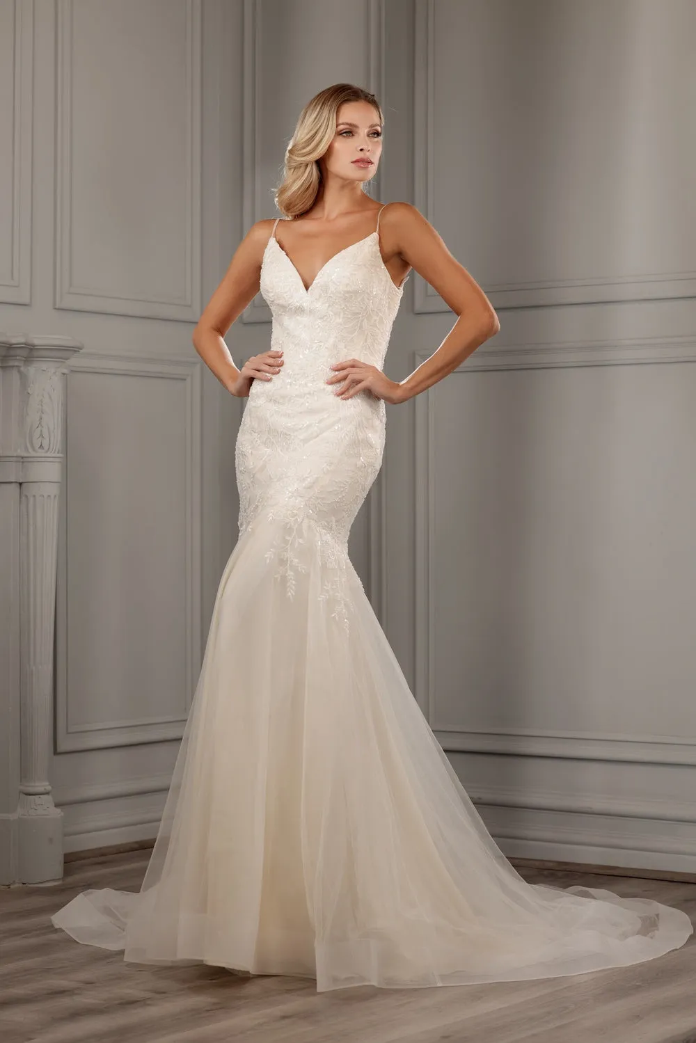 Embroidered Mermaid Bridal Gown by Abby Lane 97154