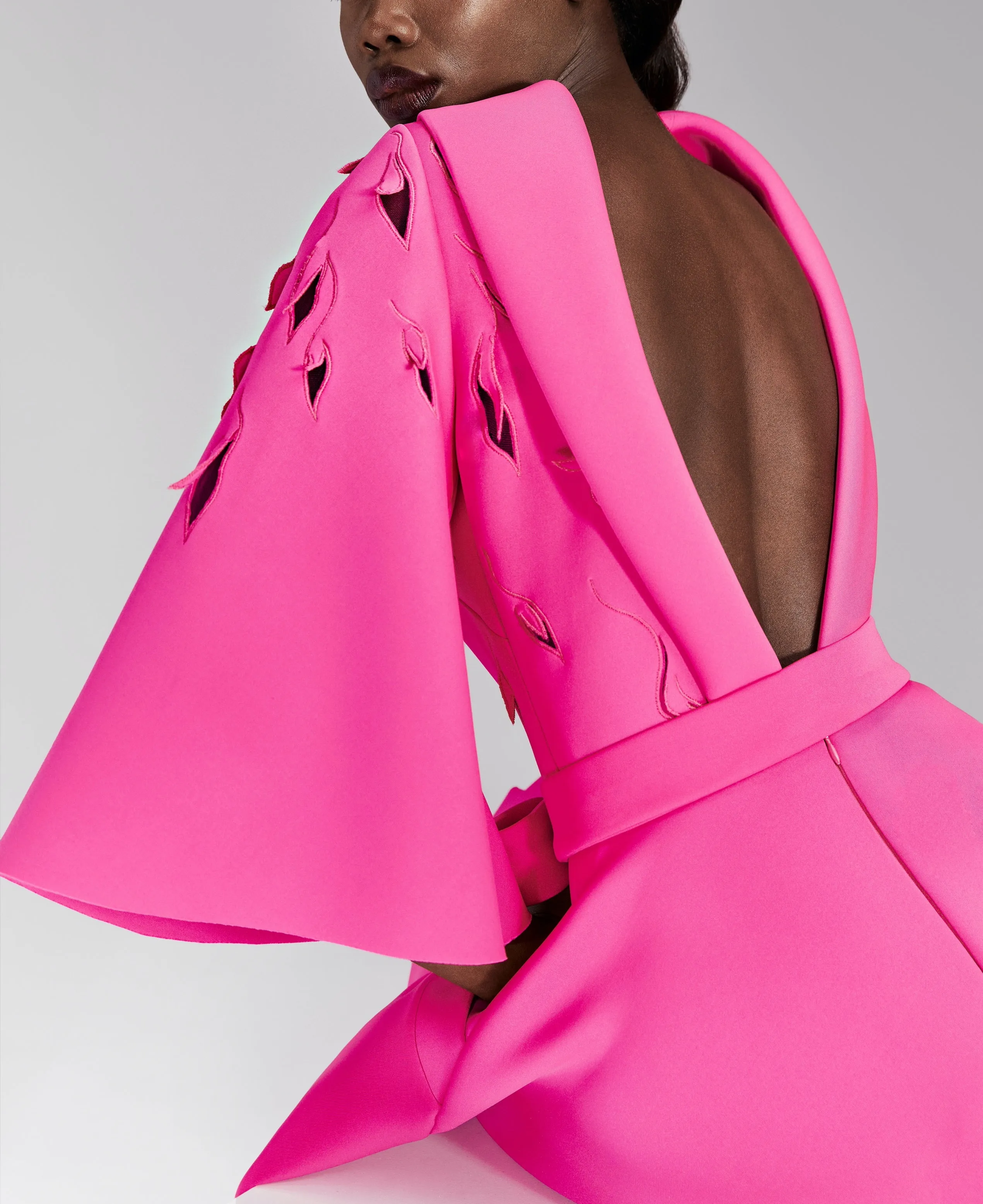 Flashy Pink Scuba Dress