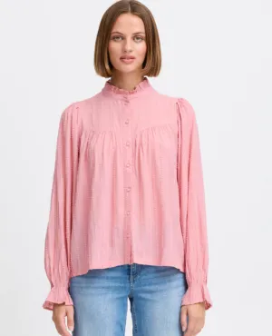 Ichi Ramira Lilas Cotton Shirt