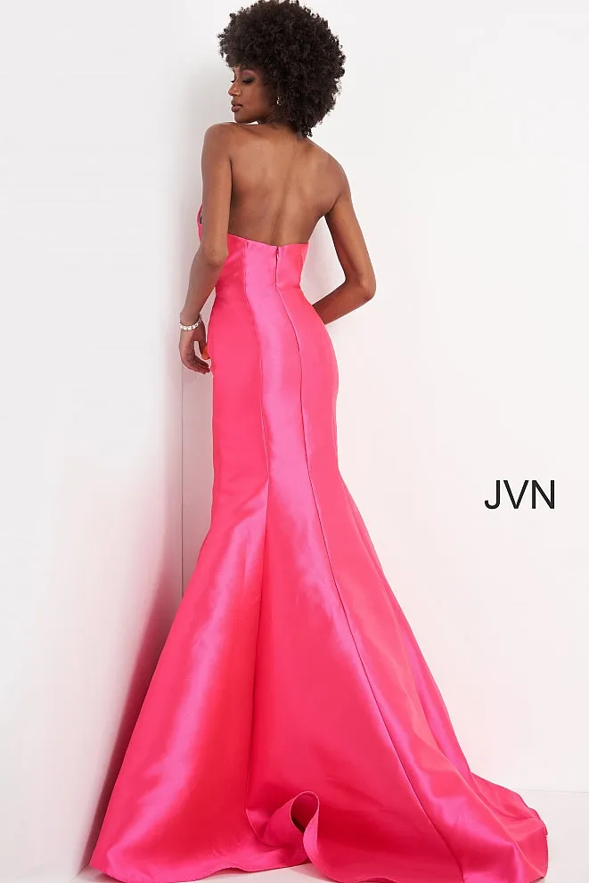 Jovani JVN02365 Size 6 Long Mikado Fitted Mermaid Pageant Prom Dress Prom Peak Neckline