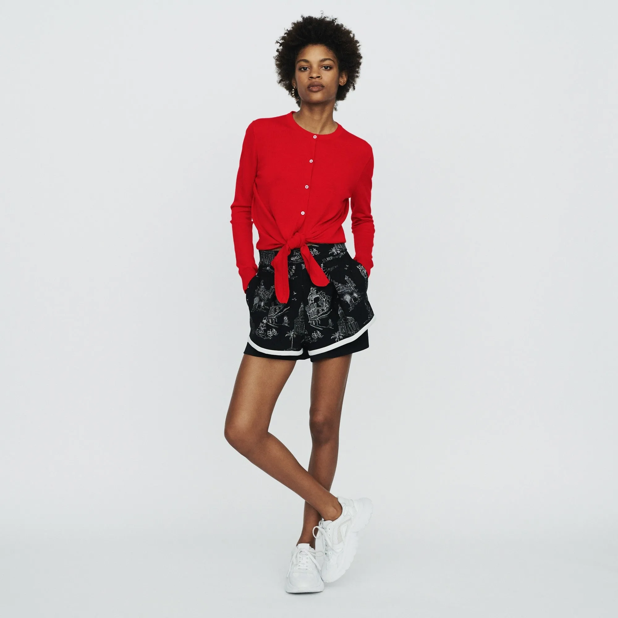 Knitted Cardigan - Red