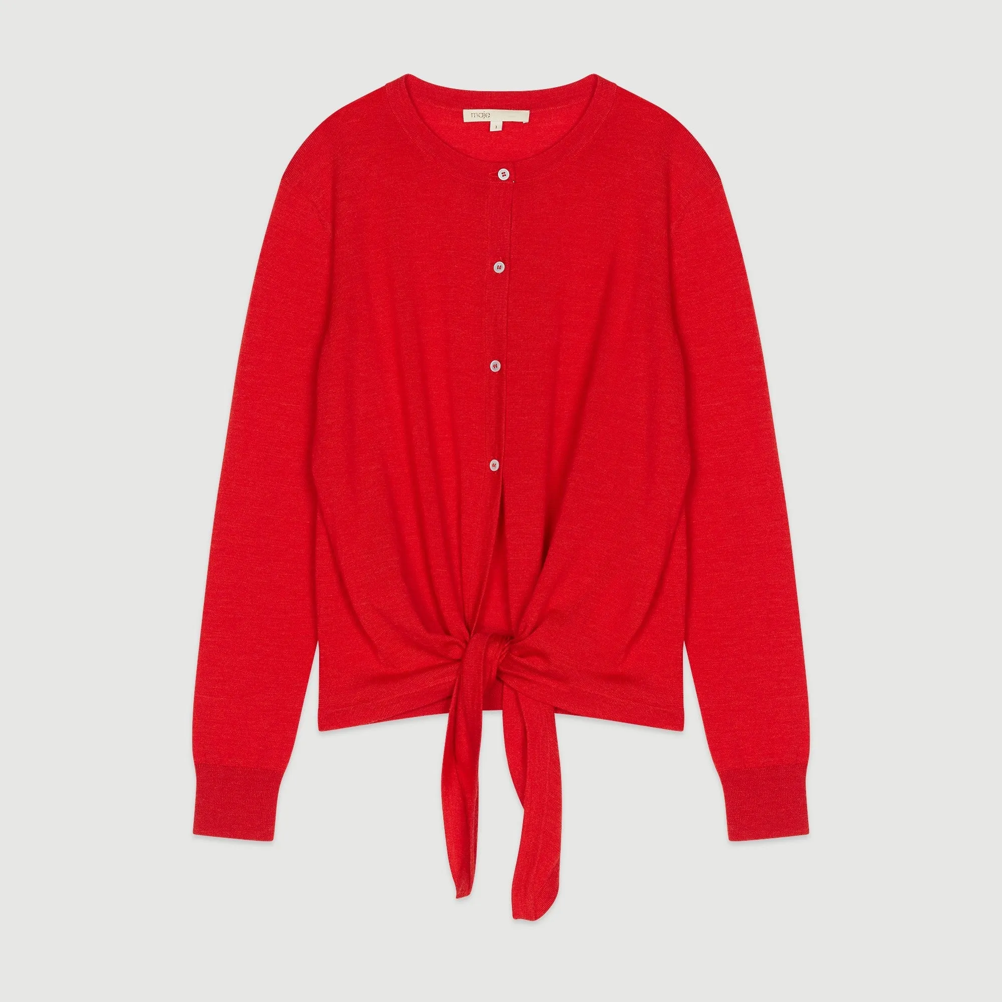 Knitted Cardigan - Red