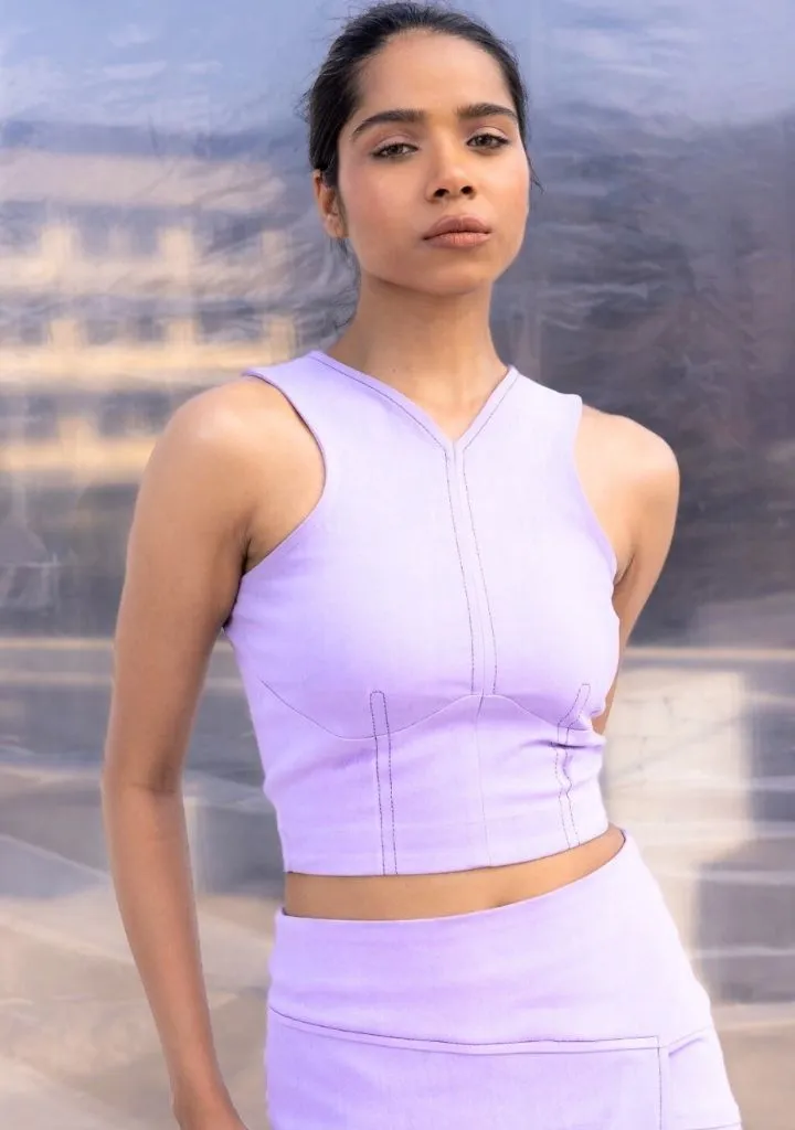 Lilac Denim Set