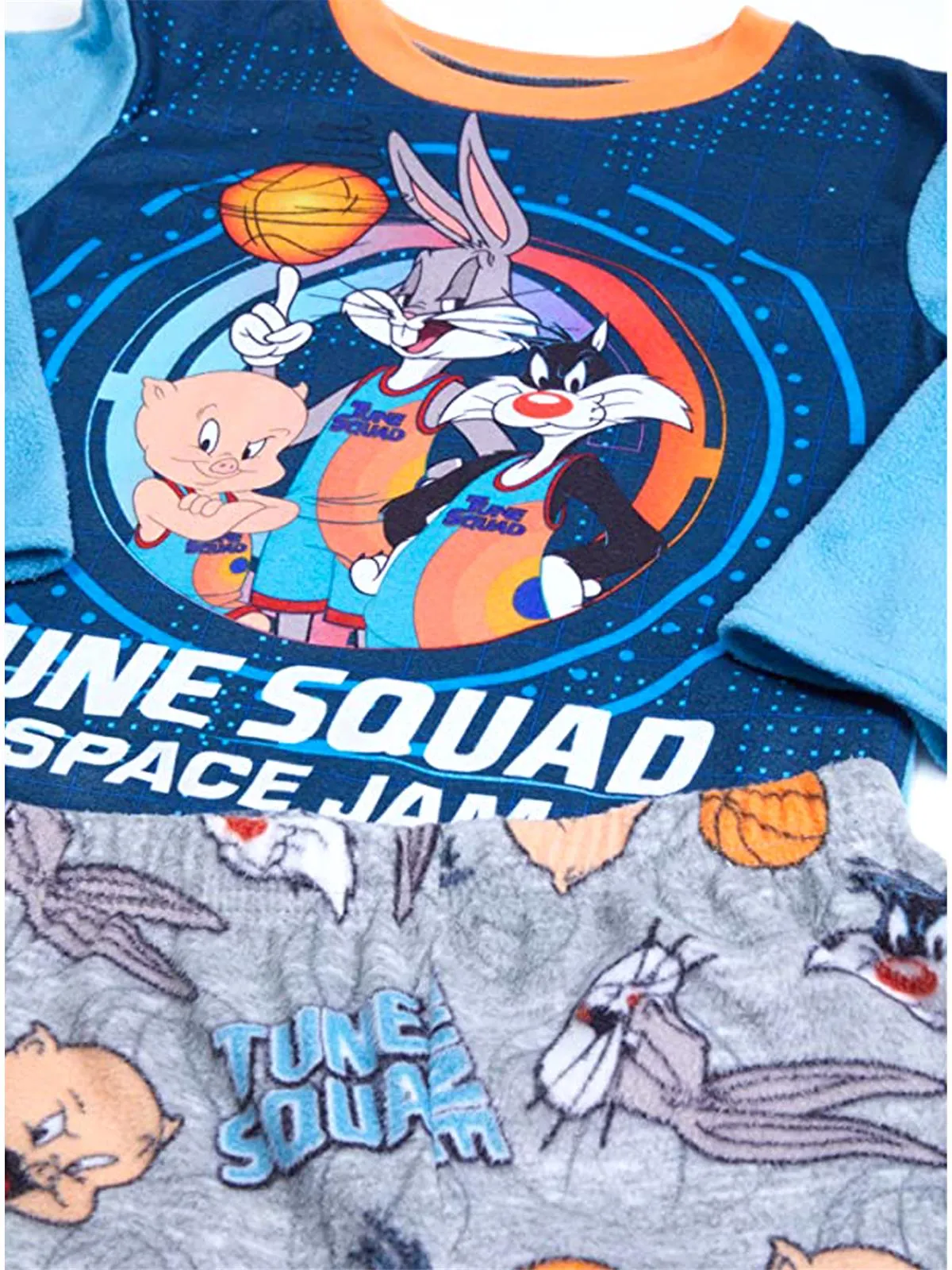 Looney Tunes Boys' Space Jam Pajama, 2 Piece Fleece Sleep Set