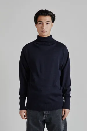 Marine Turtleneck - Navy Blue