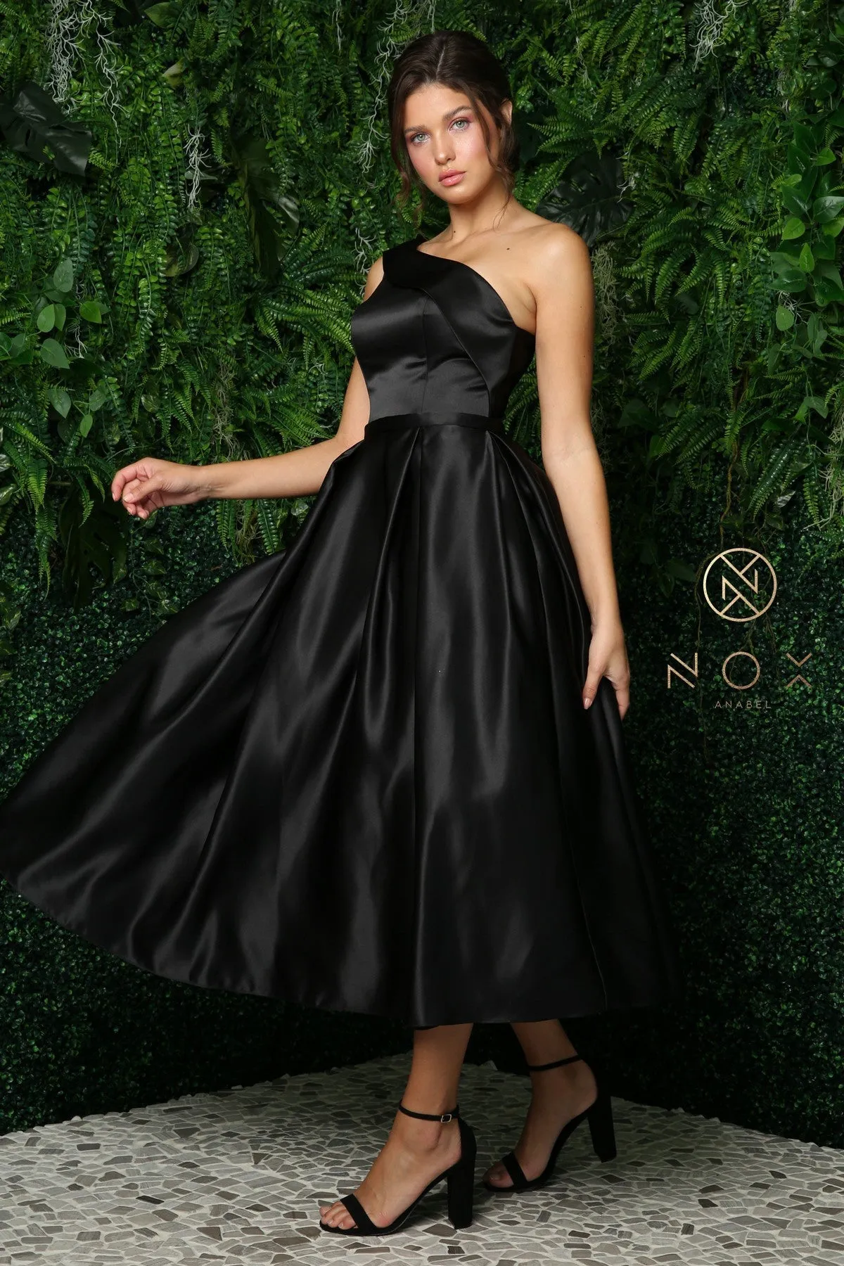 Nox Anabel JE931W Size 6 White Tea Length Formal Dress Party Reception Gown