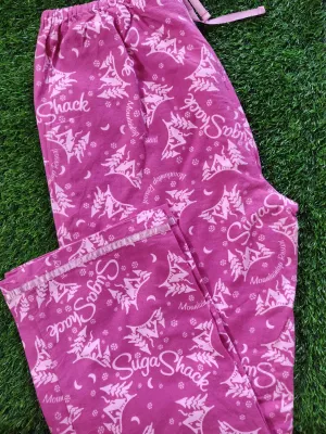 Pink Winter Wear Flannel Lounge Pant Pajama PJ01
