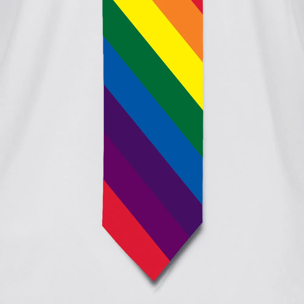 Rainbow Striped Necktie T-Shirt