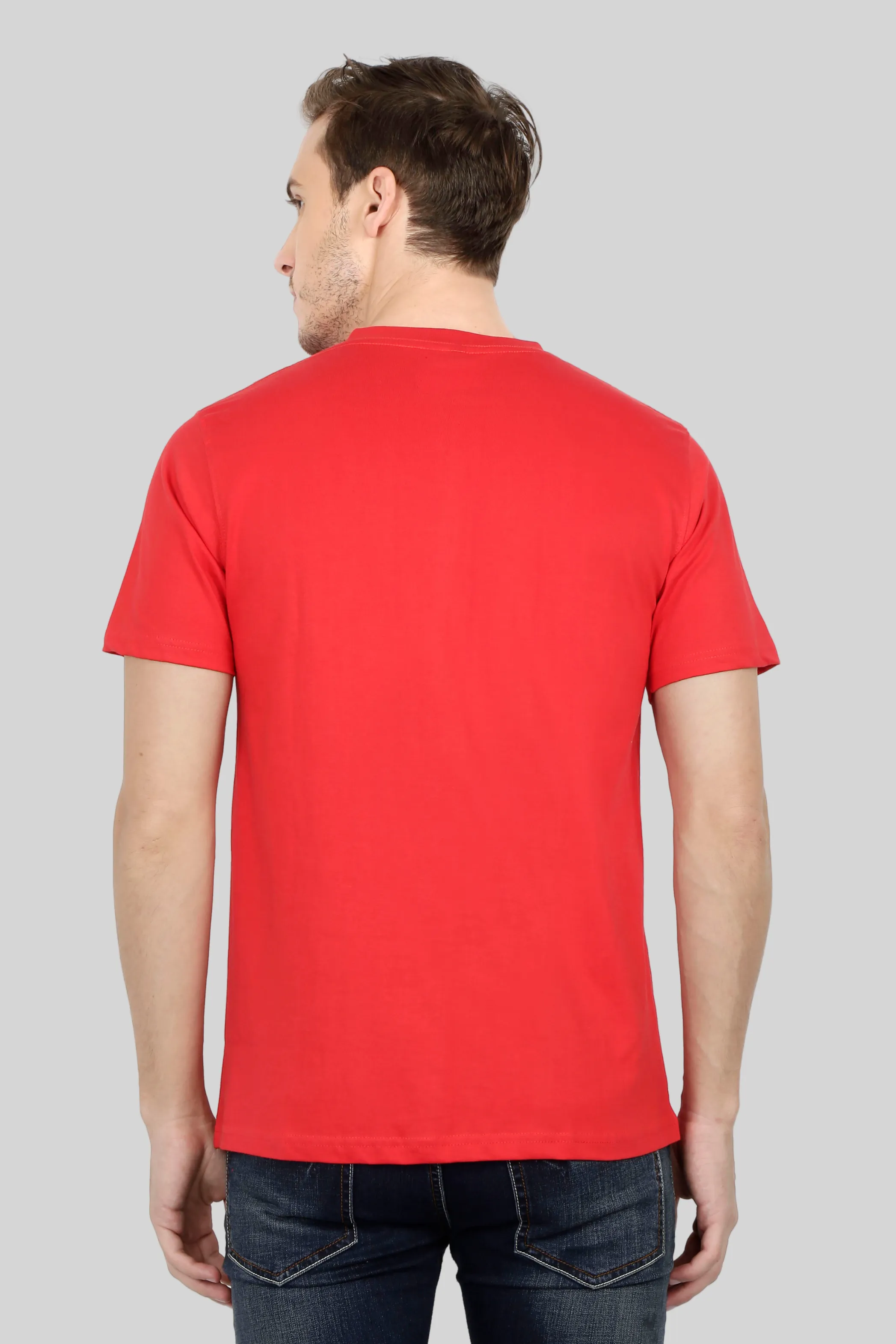 Red V Neck T-shirt for men