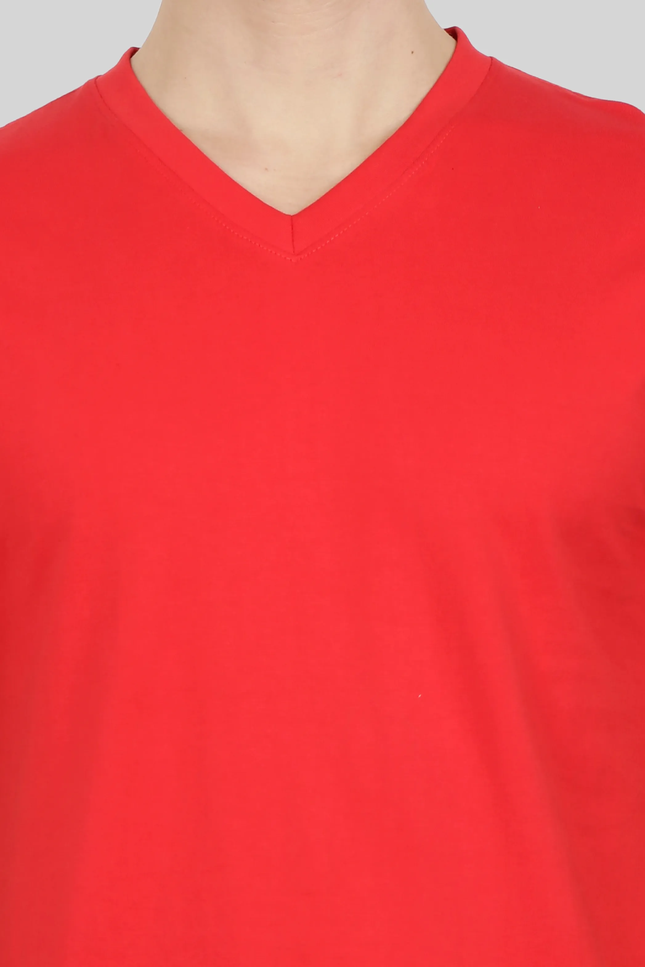 Red V Neck T-shirt for men