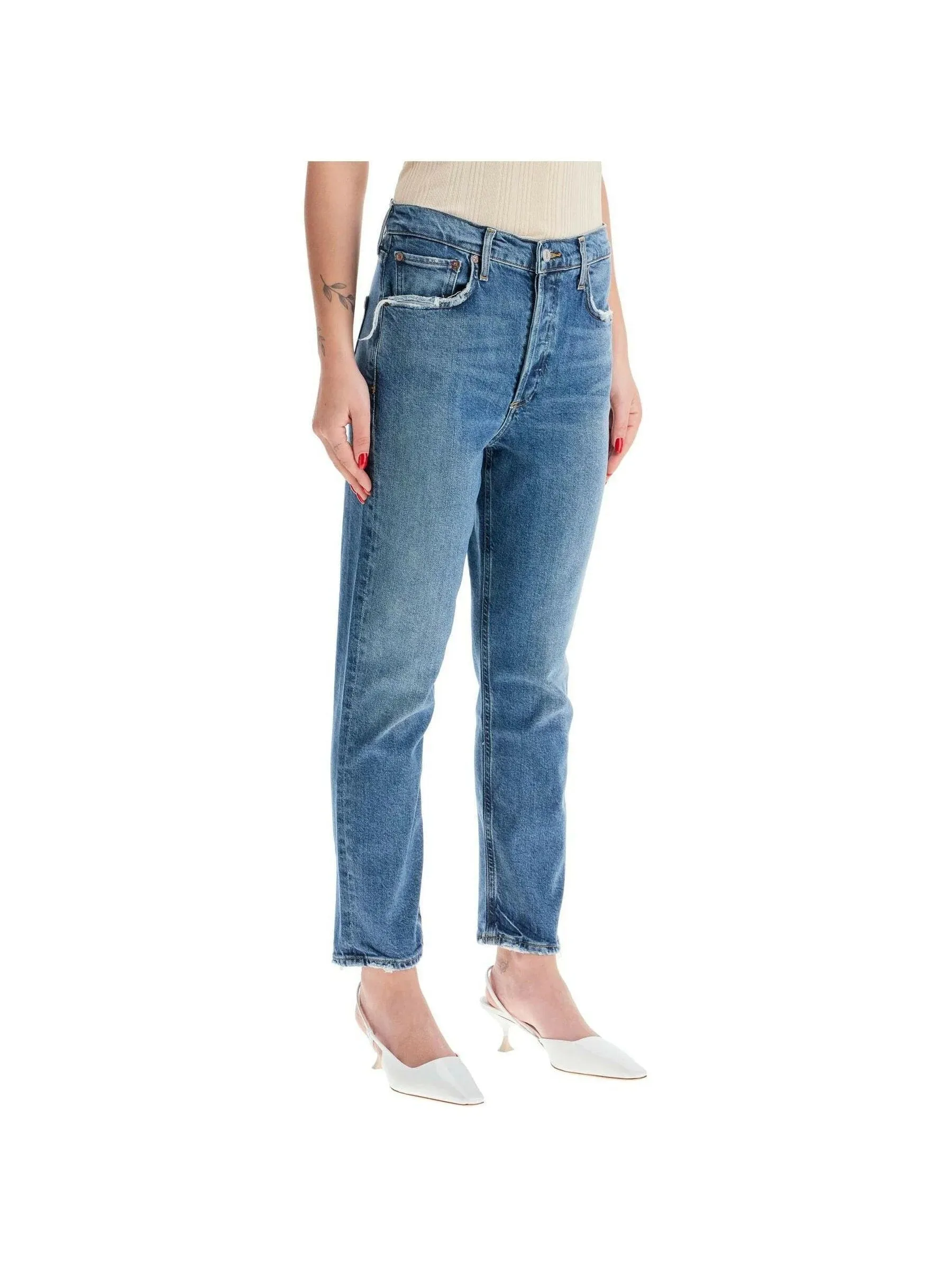 Riley High-Rise Cropped Denim Jeans