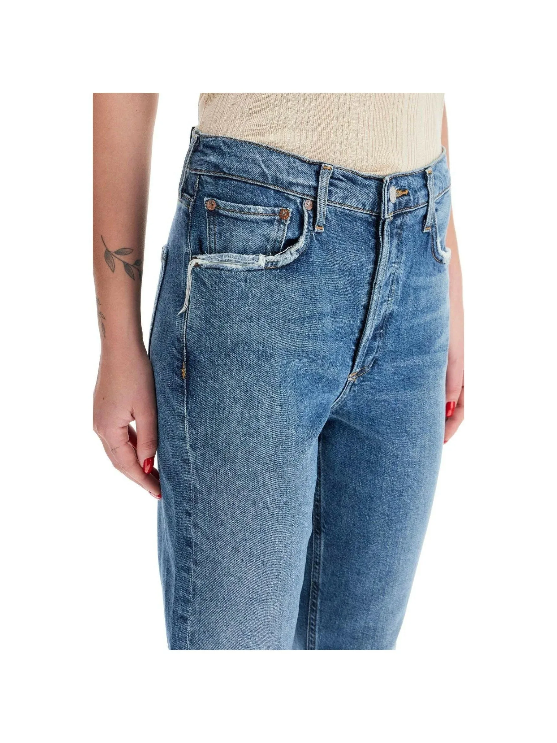 Riley High-Rise Cropped Denim Jeans