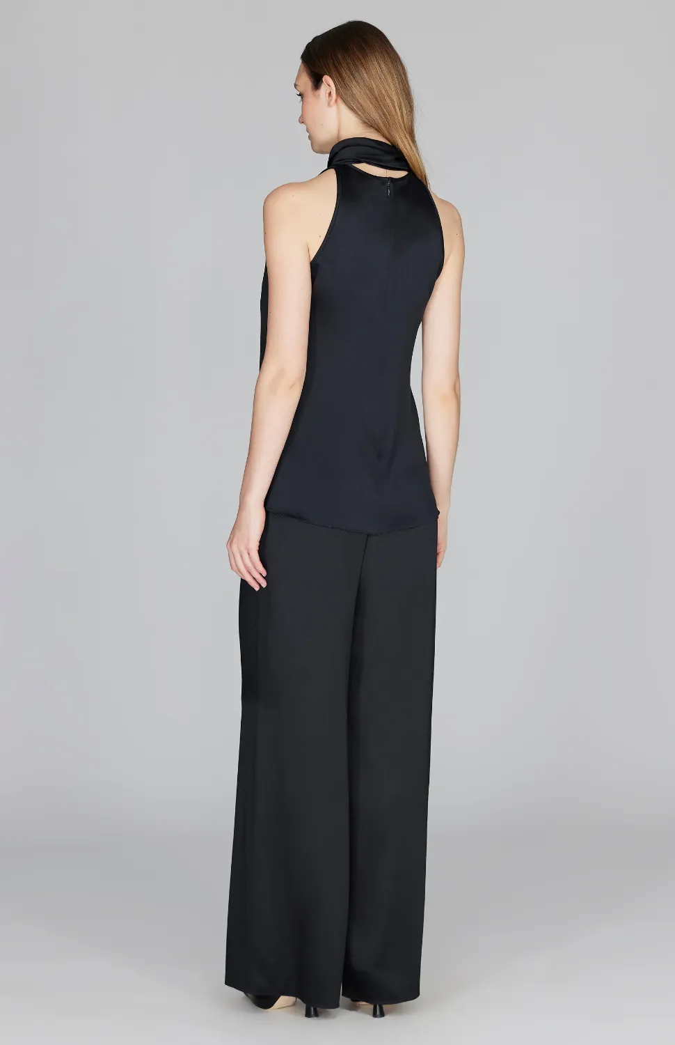 Satin Tie Neck Top