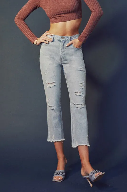 Sierra High Rise Straight Jeans