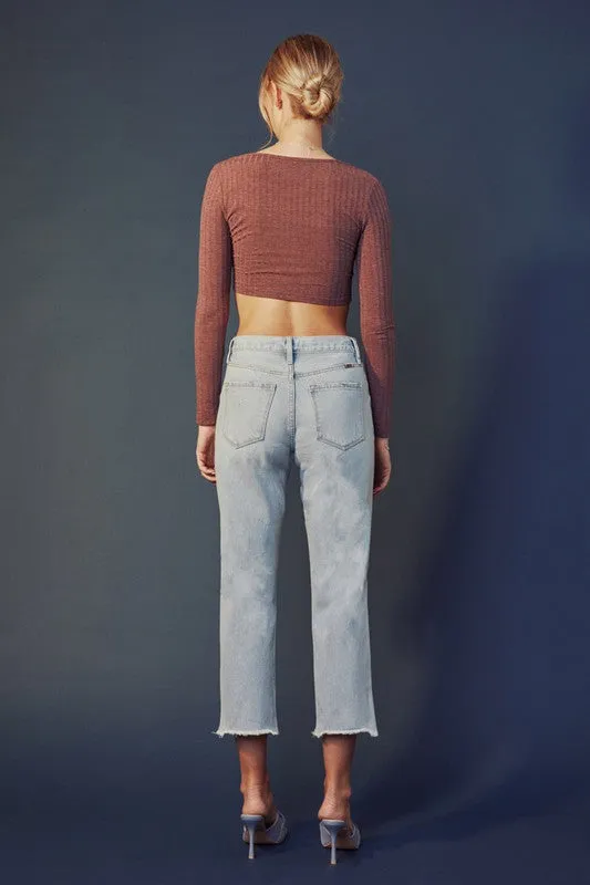 Sierra High Rise Straight Jeans