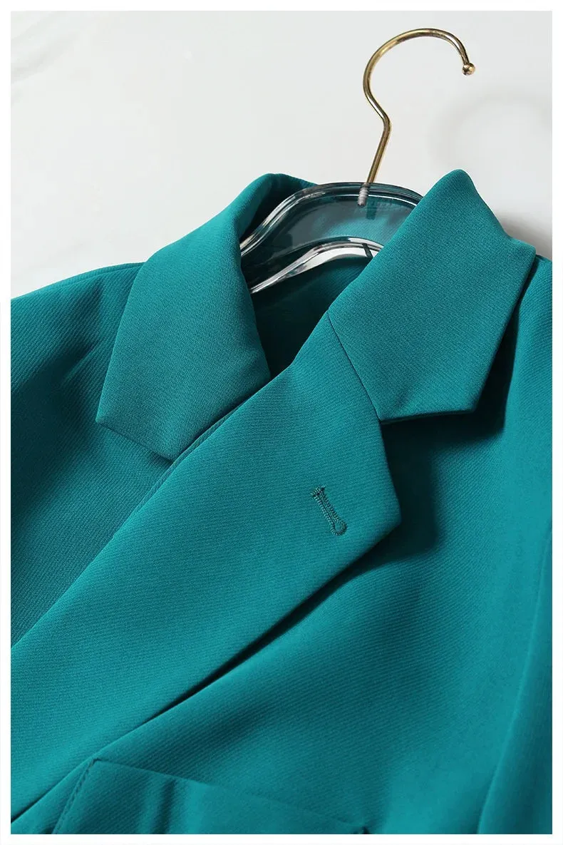 Trend4us Women’s Belted Blazer Jacket