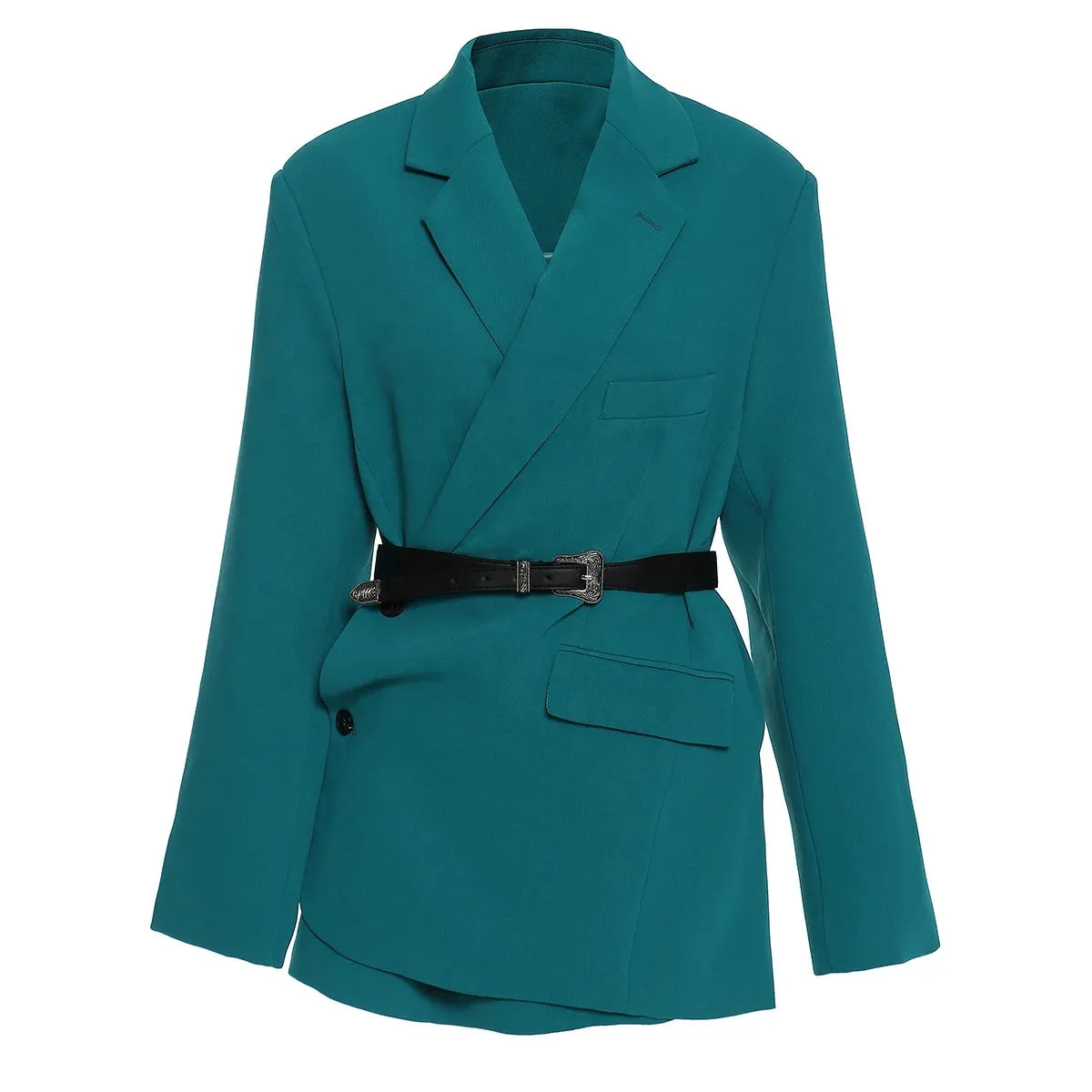 Trend4us Women’s Belted Blazer Jacket