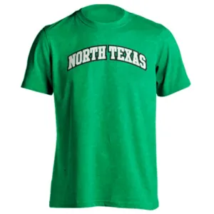 University of North Texas UNT Mean Green Classic Arch Logo Short Sleeve T-Shirt