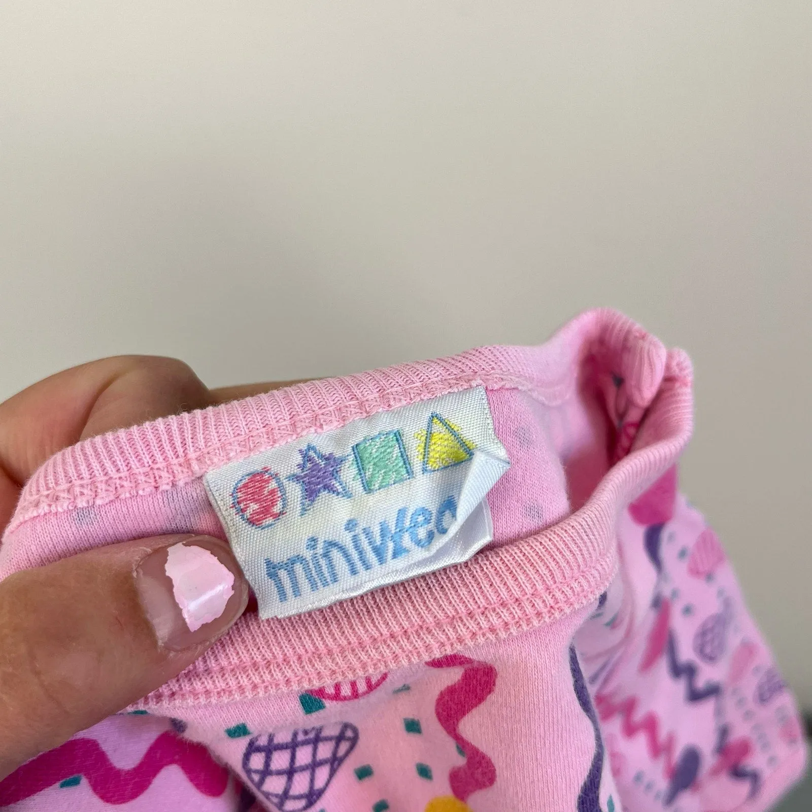 Vintage Mini Wear Pink Heart Jumpsuit Romper 18 Months