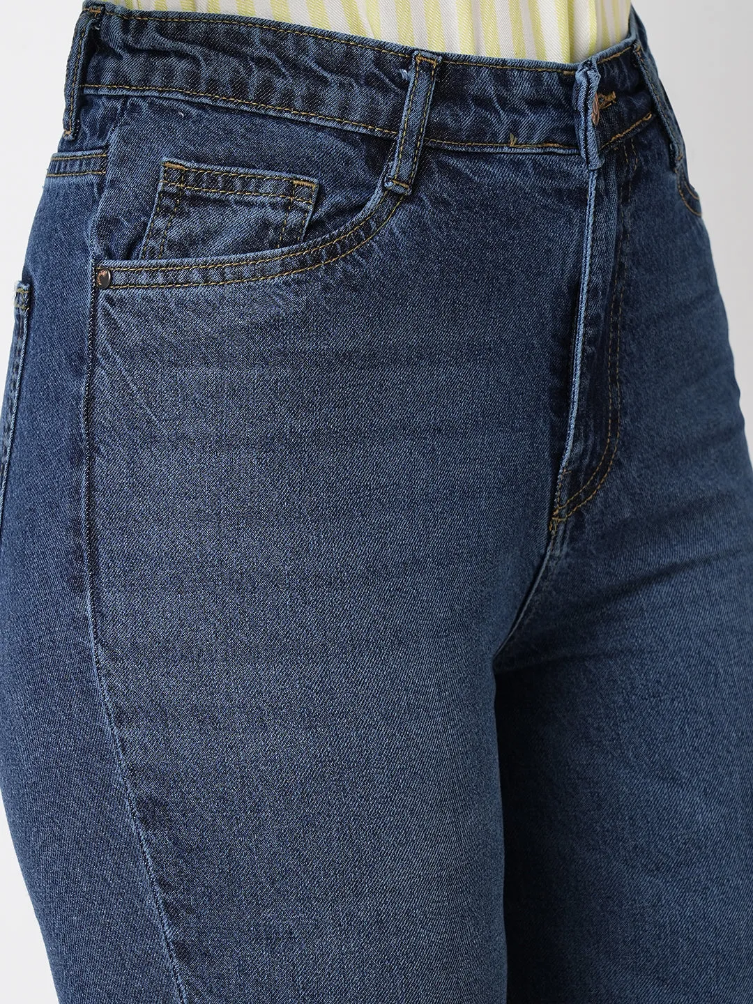 Women High-Rise Mom Fit Jeans